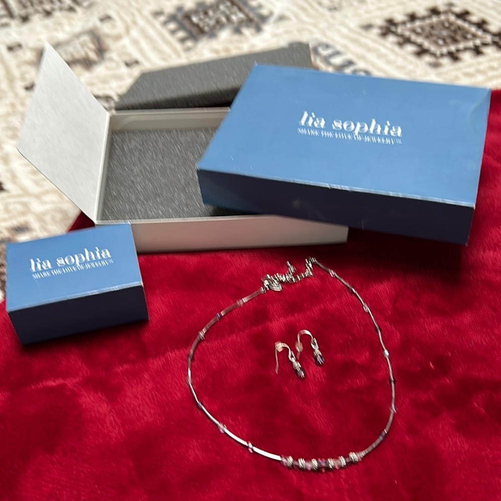 Amethyst necklace and matching earrings